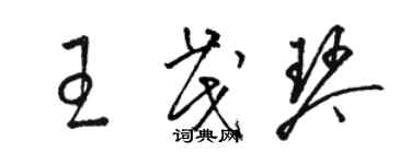 骆恒光王茂琴草书个性签名怎么写