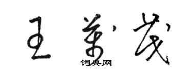 骆恒光王万茂草书个性签名怎么写