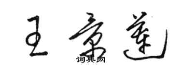 骆恒光王景莲草书个性签名怎么写