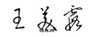 骆恒光王美霞草书个性签名怎么写