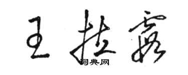 骆恒光王拉霞草书个性签名怎么写