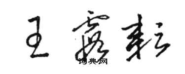 骆恒光王霞耘草书个性签名怎么写