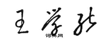 骆恒光王学能草书个性签名怎么写