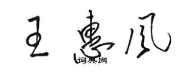 骆恒光王惠风草书个性签名怎么写