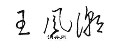 骆恒光王风潮草书个性签名怎么写