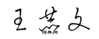 骆恒光王赫文草书个性签名怎么写