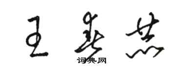 骆恒光王春赫草书个性签名怎么写