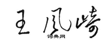 骆恒光王风崎草书个性签名怎么写