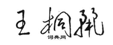 骆恒光王桐丽草书个性签名怎么写