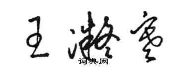 骆恒光王凝寒草书个性签名怎么写