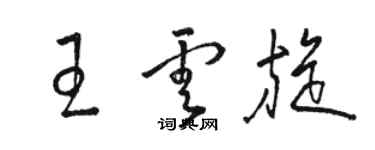 骆恒光王云旋草书个性签名怎么写