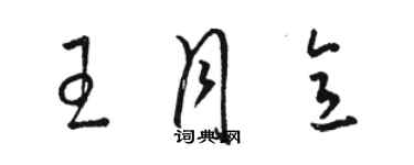 骆恒光王月意草书个性签名怎么写