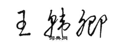 骆恒光王韩卿草书个性签名怎么写