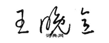 骆恒光王晚意草书个性签名怎么写