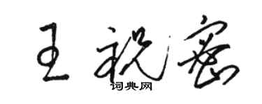 骆恒光王祝密草书个性签名怎么写