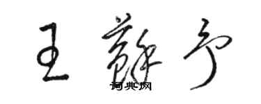 骆恒光王苏予草书个性签名怎么写