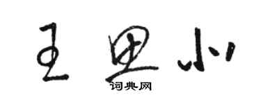 骆恒光王思北草书个性签名怎么写