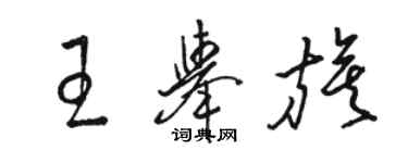 骆恒光王举旗草书个性签名怎么写