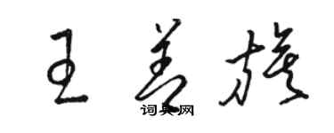 骆恒光王善旗草书个性签名怎么写