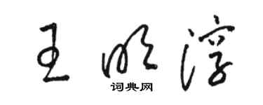 骆恒光王明淳草书个性签名怎么写