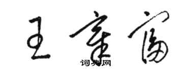 骆恒光王章富草书个性签名怎么写