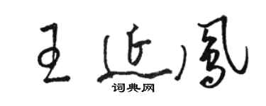 骆恒光王延凤草书个性签名怎么写