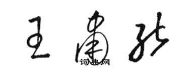骆恒光王肃能草书个性签名怎么写