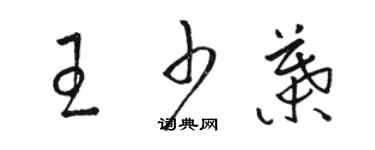 骆恒光王少叶草书个性签名怎么写