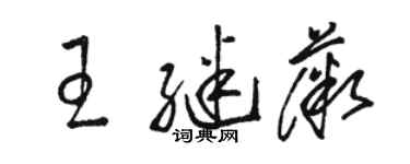 骆恒光王继薇草书个性签名怎么写