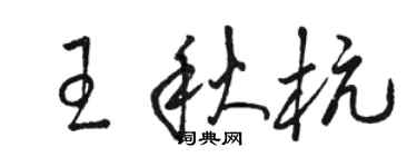 骆恒光王秋杭草书个性签名怎么写