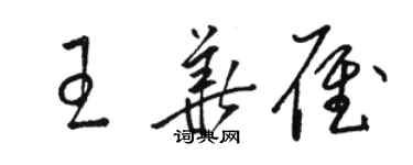 骆恒光王华雁草书个性签名怎么写