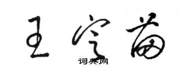 骆恒光王定苗草书个性签名怎么写