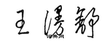 骆恒光王漫舒草书个性签名怎么写