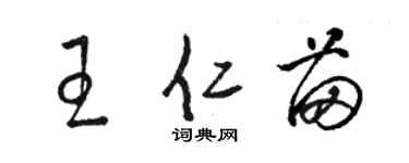 骆恒光王仁苗草书个性签名怎么写