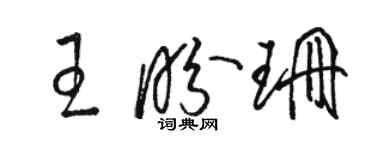 骆恒光王盼珊草书个性签名怎么写