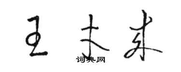 骆恒光王才来草书个性签名怎么写