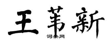 翁闿运王苇新楷书个性签名怎么写