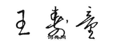 骆恒光王寿童草书个性签名怎么写