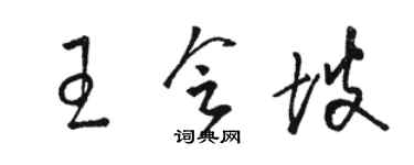 骆恒光王会坡草书个性签名怎么写