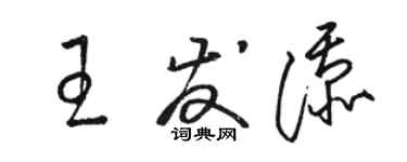 骆恒光王发添草书个性签名怎么写