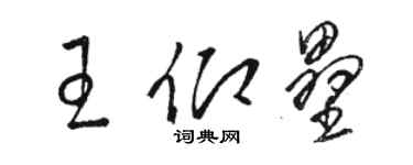 骆恒光王仰垒草书个性签名怎么写