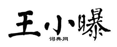 翁闿运王小曝楷书个性签名怎么写
