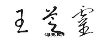 骆恒光王芝灵草书个性签名怎么写