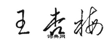 骆恒光王杏梅草书个性签名怎么写