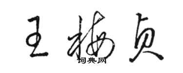 骆恒光王梅贞草书个性签名怎么写