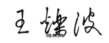 骆恒光王烁波草书个性签名怎么写