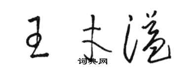 骆恒光王才溢草书个性签名怎么写