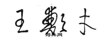 骆恒光王郑才草书个性签名怎么写