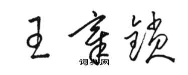 骆恒光王章锁草书个性签名怎么写