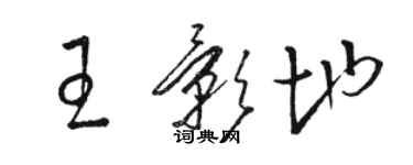 骆恒光王影地草书个性签名怎么写